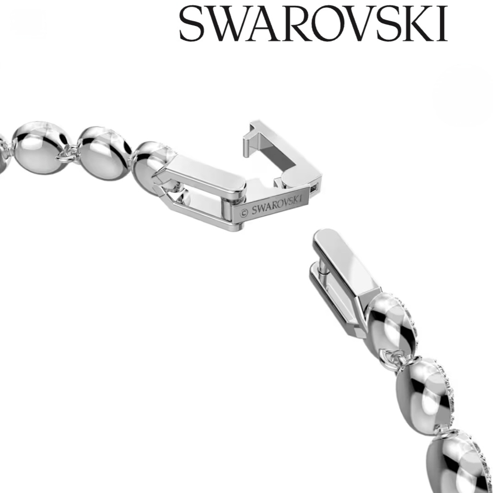 Swarovski Silver Tennis Bracelet with Crystal Elegance New With Tags - Picture 4 of 6